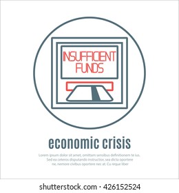icon on a theme of economic crisis