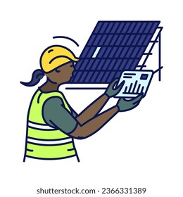 Icon on the theme monitoring systems solar panel. Icon related to  monitoring and status of various nodes and identifying failures solar panel