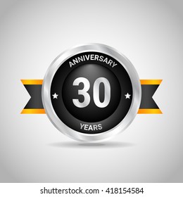 The icon on the thirty-year anniversary. Vector illustration