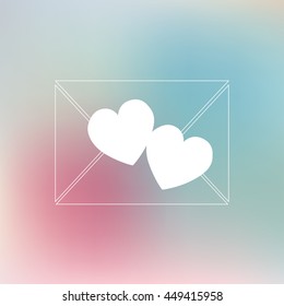 The icon on a wedding theme in pastel shades