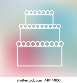 The icon on a wedding theme in pastel shades