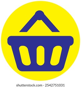 Icono en un fondo blanco, icono de la cesta