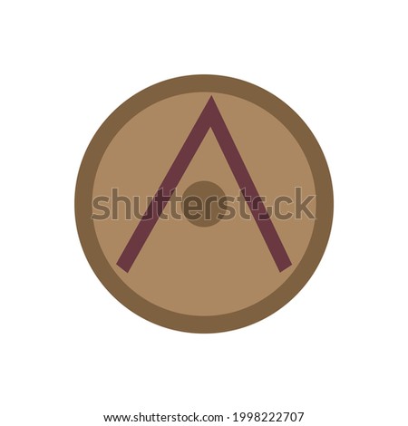 Icon on white background coat of arms of ancient greece