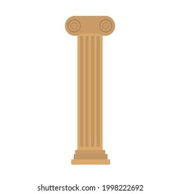 Icon on white background column of ancient greece