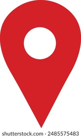 icon on a white background GPS location Map pointer icon red map pin icons. Design can use for web and mobile app