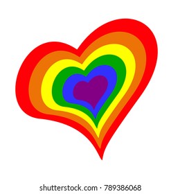 icon on white background heart love symbol for Valentine's day.