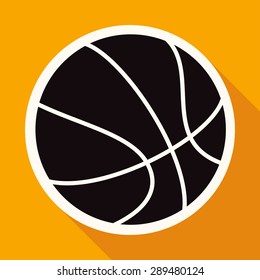 Icon on white circle with a long shadow