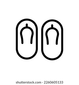 Icon one pair of sandals black outline