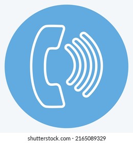 Icon On-going Call. suitable for Education symbol. blue eyes style. simple design editable. design template vector. simple symbol illustration