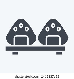 Icon Onigiri. related to Sakura Festival symbol. glyph style. simple design editable. simple illustration