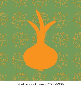 icon onion on seamless background