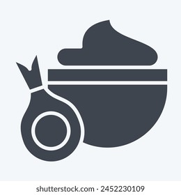 Icon Onion. related to Healthy Food symbol. glyph style. simple design illustration