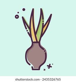 Icon Onion. related to Spice symbol. MBE style. simple design editable. simple illustration