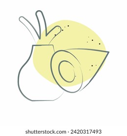 Icon Onion. related to Vegan symbol. Color Spot Style. simple design editable. simple illustration