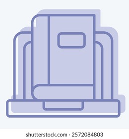 Icon Onlie Book Reading. related to Dropshipping symbol. two tone style. design editable