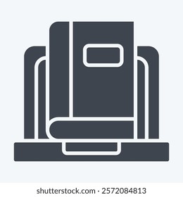 Icon Onlie Book Reading. related to Dropshipping symbol. glyph style. design editable