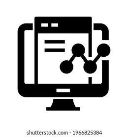 Icon Online Analytics With Style Glyph
