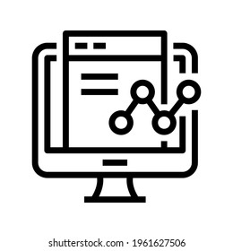 Icon Online Analytics With Style Outline