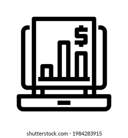 Icon Online Analytics With Style Outline