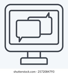 Icon Online Chat. related to Dropshipping symbol. line style. design editable