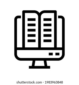 Icon Online Education With Style Outline