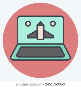 Icon Online Game. related to Online Game symbol. color mate style. simple design illustration