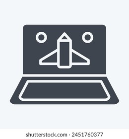 Icon Online Game. related to Online Game symbol. glyph style. simple design illustration