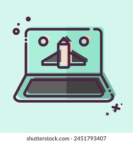 Icon Online Game. related to Online Game symbol. MBE style. simple design illustration