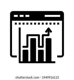 Icono Gráfico en línea con estilo Glifo