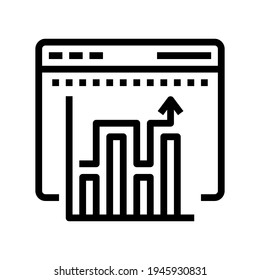 Icon Online Graph mit Style Outline