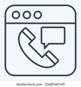 Icon Online Hotel Booking. related to Dropshipping symbol. line style. editable 1