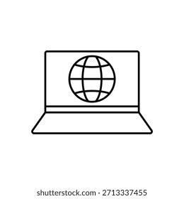 Icono en línea, aislado contra un fondo limpio.