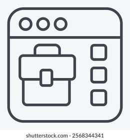 Icon Online Job Search. related to Dropshipping symbol. line style. design editable