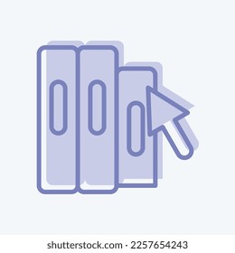 Icon Online Library. related to Education symbol. two tone style. simple design editable. simple illustration