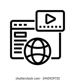 Icon Online-Netzwerkverbindung mit Style-Übersicht