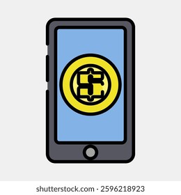 Icon online payment. Economy elements. Icon in filled line style.