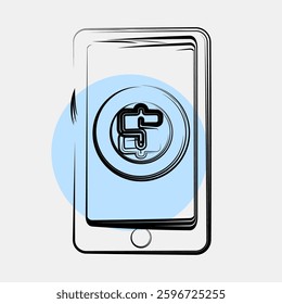 Icon online payment. Economy elements. Icon in color spot style.