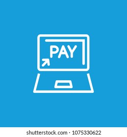Icon of online payment. Service, credit, retail. Online shopping concept. Can be used for topics like banking, consumerism, e-commerce