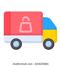 Icon online shop delivery truck Illustration for web app etc