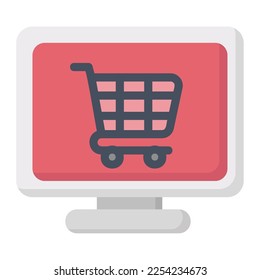 Icon online shop E commerce Illustration for web app etc