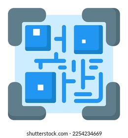 Icon online shop QR code Illustration for web app etc