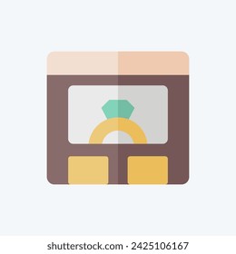 Icon Online Shop. related to Jewelry symbol. flat style. simple design editable. simple illustration