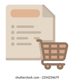 Icon online shop shopping list Illustration for web app etc