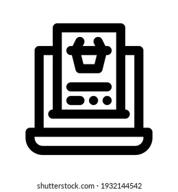 Icon Online Shopping With Style Outline