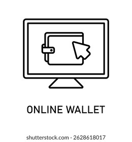 Icon a online wallet, isolated against a clean background.