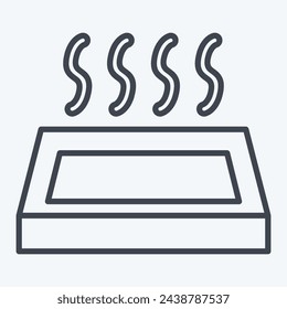 Icon Onsen. related to Japan symbol. line style. simple design illustration.