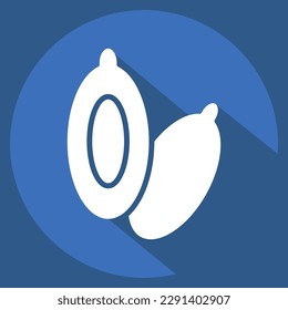 Icon Ootes. related to Eid Al Adha symbol. Long Shadow Style. simple design editable. simple illustration