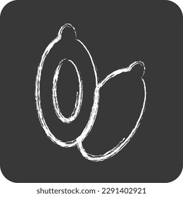 Icon Ootes. related to Eid Al Adha symbol. Chalk Style. simple design editable. simple illustration