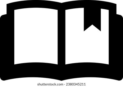 Icon of an open book with a bookmark