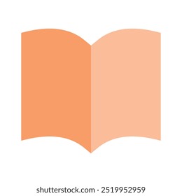 An icon of open book in editable flat style